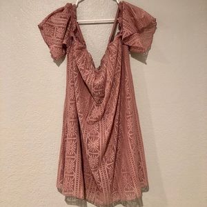 Pink Off the Shoulder Dress